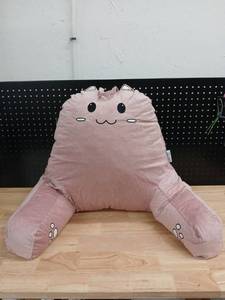 lot 40345 image: Kawaii Cat Face Reading Pillow - Retail $25