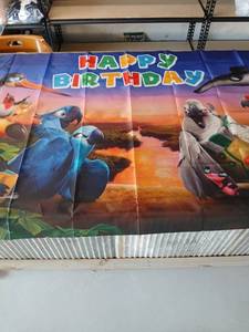 lot 40391 image: Rio Movie Happy Birthday Banner - Retail $22