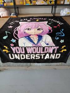 lot 40403 image: Anime Music Theme Plush Blanket 4 foot x 5 foot  - Retail $25