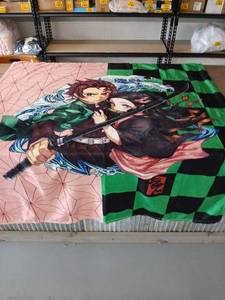 lot 40404 image: Demon Slayer Anime Blanket 4 foot x 5 foot - Retail $25
