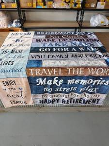 lot 40405 image: Retirement Rules Banner Art 50 inches x 58 inches - Retail $45