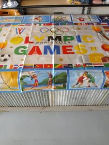 lot 40412 image: Paris 2024 Olympic Games Promotional Banner 40 inches x 60 inches - Retail $25
