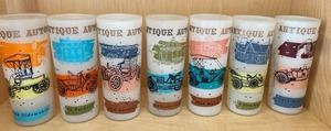 lot 24 image: Antique Automobile Drinking Glass Collection