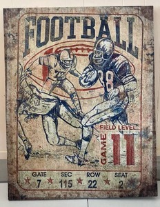 lot 56 image: Football Ticket Stub Art Canvas