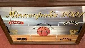 lot 57 image: Glass Mirror Bar Sign