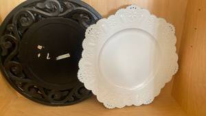 lot 60 image: Decorative Chargers - 2 Styles, 3 Each