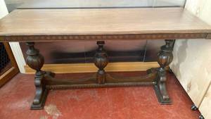lot 63 image: Kiel Carved Wood Sofa Table