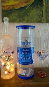 lot 91 image: Grey GooseThree Olives Vodka Light-Up Bottle and More