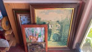 lot 99 image: Vintage Framed Art Collection - Nature and Country Life Scenes