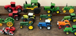 lot 511 image: Metal Toy Tractors, Some are Ornaments
