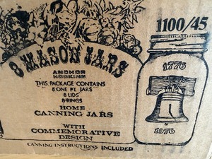 lot 521 image: Canning Jars (8) w Lids, No Bands