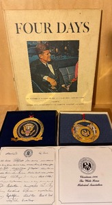 lot 534 image: Kennedy Book (CR 1964) and White House Ornaments (89 & 96)