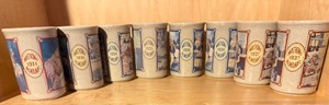 lot 535 image: Vintage Watkins Almanac Mugs (8), Made in England