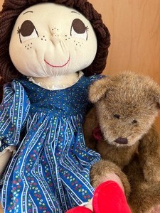 lot 578 image: Large Homemade Doll and Boyds Bear