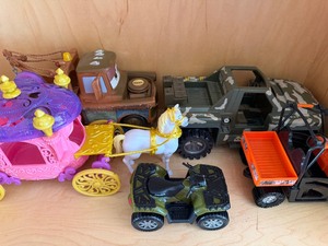lot 582 image: Vintage Carriage, GI Joe Jeep, Disneys Cars Mater Truck and More