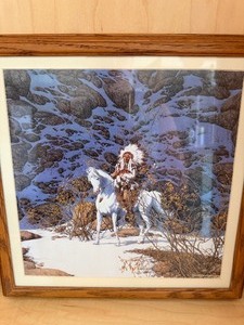 lot 587 image: Bev Doolittle Eagle Heart Frame