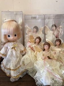 lot 606 image: Precious Moments Tree Topper and Angel Ornaments