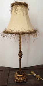 lot 617 image: Table Lamp w Fringed Shade
