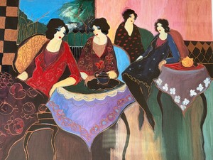 lot 300 image: Art - Two by Two, Itzchak Tarkay, Seriolithograph, COA is Provided, Approx 16x20, Professionally Framed