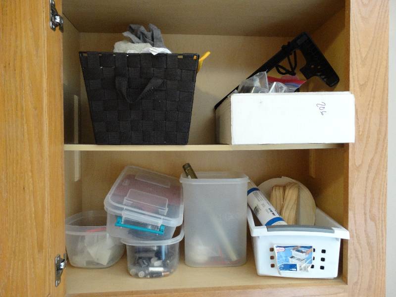 lot 4501 image: Contents in cabinets.