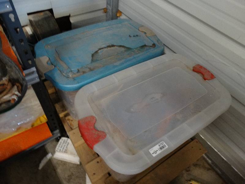 lot 4707 image: 2 totes full of motocycle magazines.