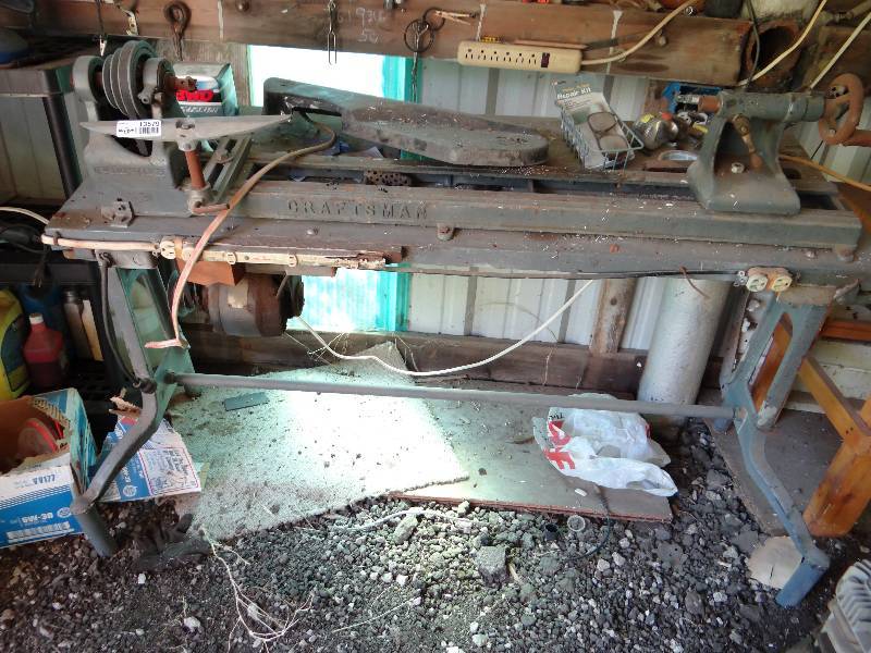 lot 13579 image: Craftsman Lathe and stand.