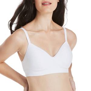 lot 9020 image: Hanes Womens Wireless Seamless Full-Coverage Convertible T-Shirt Bra with Moisture-Wicking 2XL