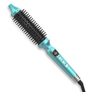 lot 9026 image: BANGMENG 1 14 Inch Thermal Brush Negative Ion Heated Round Brush Dual Voltage 12 Temperature Settings Curling Hairbrush for Bangs Medium Shoulder Hair (1.25 Inch Barrel 1.85 Inch Bristles)