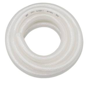 lot 9030 image: 12 ID x 34 OD - 10 Ft High Pressure Braided Clear PVC Vinyl Tubing Flexible Vinyl Tube, Heavy Duty Reinforced Vinyl Hose Tubing
