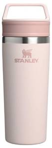 lot 9031 image: STANLEY Cafe To Go Travel Mug 16 oz  Leakproof Two-Part Drink Through Lid  Tumbler Cup for Coffee, Tea and Drinks  Insulated Stainless Steel Coffee Mug  BPA-Free  Rose Quartz