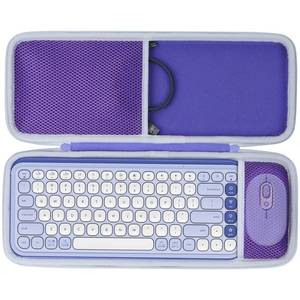 lot 9058 image: Lebakort Storage Case Compatible with Logitech POP ICON Combo Keyboard and Mouse Combo (Lilac Case)
