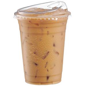 lot 9087 image: GUSTO Clear Plastic Cups with Lids 16 oz - Bulk Count - Disposable Iced Coffee Drink Cups with Strawless Sip Lids for Smoothies, Juices, and More - Formerly Comfy Package