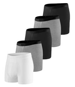 lot 9090 image: BEENIUBEE Incontinence Underwear for Men 150ML Absorbent Washable Reusable Heavy Flow Bladder Cotton Leak Proof Protective Boxer Briefs 5 Pack (Multicolor02, Large)