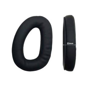 lot 9092 image: LINHUIPAD Replacement Earpads Compatible with Sennheiser GSP 300, 301, 302, 303, 350 & 370 Gaming Headphones - Black PU Leather Ear Cushions