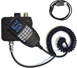 lot 9101 image: Anysecu WP-9900 Mini Mobile Radio 25W 200 Channels UHF VHF Dual Band Car Base Radio with Programming Cable