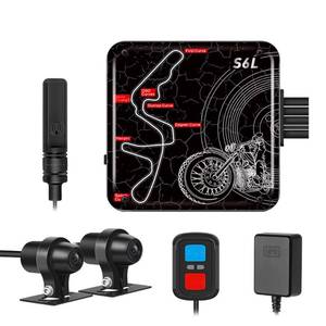 lot 9105 image: VSYSTO WiFi Motorcycle Dash Camera HD 1080P Front and Rear Camera, Full Body Waterproof DVR with GPS, High Speed Download Videos, Remote Control Take Pictures (Black-S6PL)