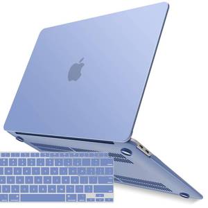 lot 9166 image: IBENZER Compatible with New MacBook Air 13 inch Case 2022 2021 2020 M1 A2337 A2179 A1932, Plastic Hard Shell Case with Keyboard Cover for Mac Retina Display with Touch ID, Serenity Blue, MMA-T13SRL1 CASE ONLY