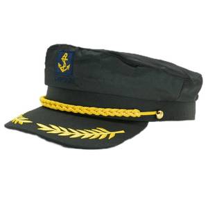 lot 9171 image: NCWIND Yacht Captain hat,Sailor hat,Boat Captain hat, Marines Costume Accessory for Adult Men Women black