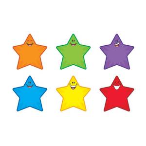 lot 9174 image: TREND ENTERPRISES Accents, Star Smiles Classic, 5-12-Inch Tall, 30Pack, Multi (TEPT10907)