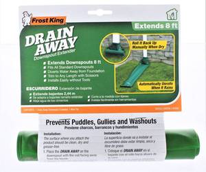 lot 9177 image: Frost King Drain Away 7 in. H x 7 in. W x 8 ft. L Green Plastic K Downspout Extension