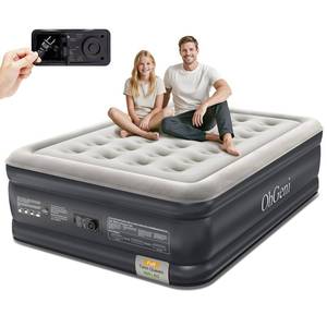 lot 9191 image: OhGeni Air Mattress Full with Built-in Pump,18 Comfortable Blow Up Colchones Inflables Mattress for Home,Guests,Foldable,Portable Bed for Adults,Durable Airbed Supports Up to 600 lbs,Black