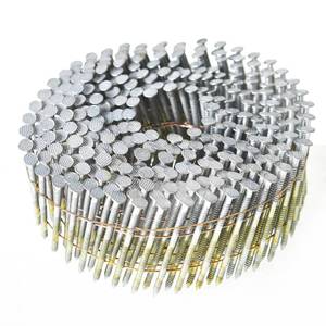 lot 9199 image: findmall 3600 Count Siding Nails 1-34 Inch by .092 Inch 15 Degree Ring Shank Hot-Dipped Galvanized Collated Wire Coil