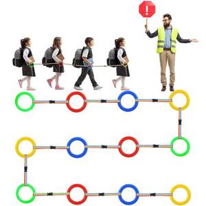 lot 9200 image: Berlune 24 Pack Toddlers Walking Ropes Preschool Walking Rope for Kids Colorful Line Safety Loops Detachable Transition Rope for Childrens School Kindergarten Daycare Outdoor Supplies Wrist Leashes