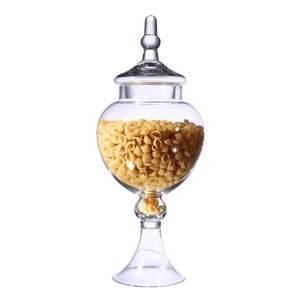 lot 9911 image: Large Glass Apothecary Jars with Lid, Clear Candy Jar for Candy Buffet, Fancy Decorative Glass Jar for Party, Wedding and Display, Tall Glass Candy Containers (Height 16.5, Diameter 6.5)