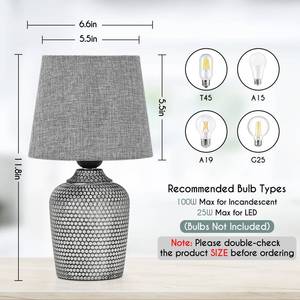lot 9913 image: Sucolite Small 11.8 Table Lamps Set of 1, Bedside Nightstand Lamps for Bedroom Kids Room, Cute Desk Lamps with Studded Texture Base for Reading Nursery Living Room Office, Pink ONLY 1, STYLE VARIES