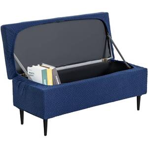 lot 9915 image: GOSTADY Ottoman Covers, Stretch Folding Storage Stool Slipcover Furniture Protector, Rectangle Bench Footstool Cover with Elastic Bottom, Soft Jacquard Fabric Removable Washable, Large