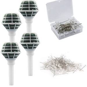 lot 9948 image: Arlai Box of 4 Bride Wedding Flower Bouquet Holder Foam Floral Handle Bouquet Holder Large for Bride Faux Flowers, Handheld Flowers Decoration with 100 Pieces Flower Bouquet Pins