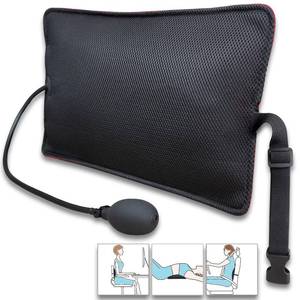 lot 9963 image: POPIPEN Inflatable Lumbar Support Pillow for Office Chair and Car Seat, Back Support Cushion with Air Pump for Reducing Lower Back Pain