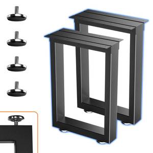 lot 9970 image: SKYSEN 16 Metal Table Legs, Desk Legs, Coffee Table Legs,Bench Legs for Desk, Coffee Tables, Dining Tables, Benches-16  11.8 Square Shape- Heavy Duty- Thickened Material- Black(zt-f-1611.8)