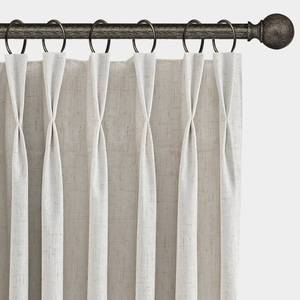lot 9972 image: Pinch Pleated Blackout Curtains for Bedroom 2 Panel Sets Neutral Farmhouse Cream Natural Linen Black Out Drapes 84 Inches Long Thermal Insulated Light Blocking Room Darkening Pleat Window Curtains